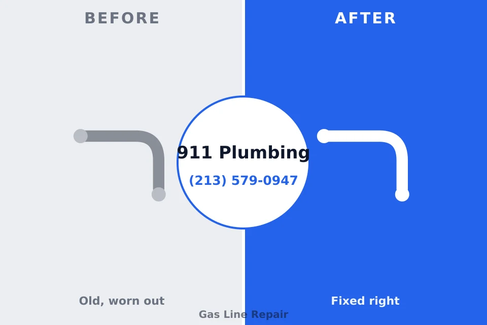 Before and after: plumbing repair Colbert, OK
